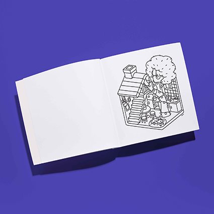 Cozy coloring book- Tiny house