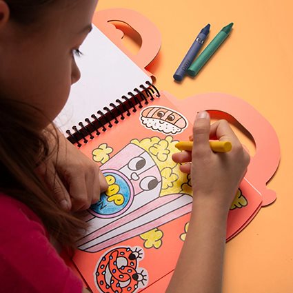 YUMMY COLORING & STICKERS BOOK