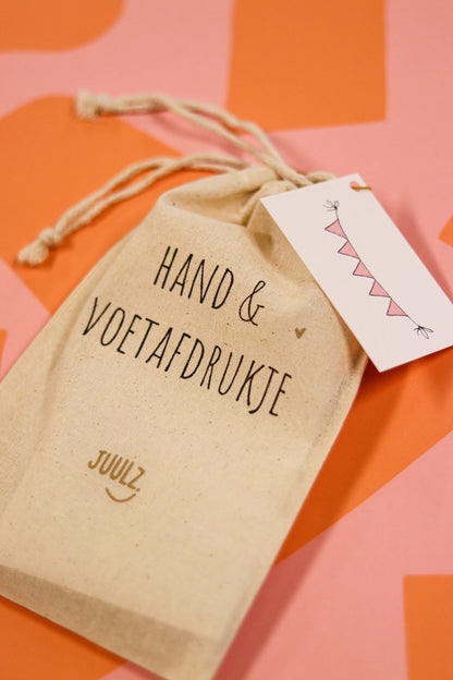 Hand en voetafdruk set - roze