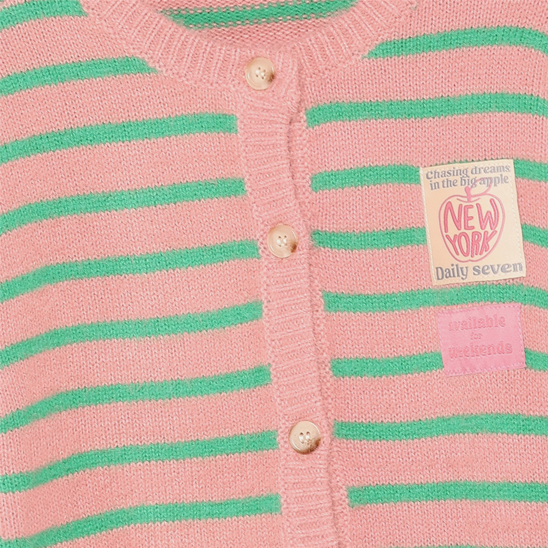 Gebreid gestreepte vest