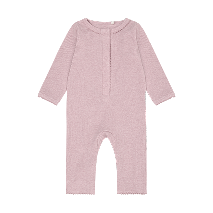 Romper LS Melange Rib