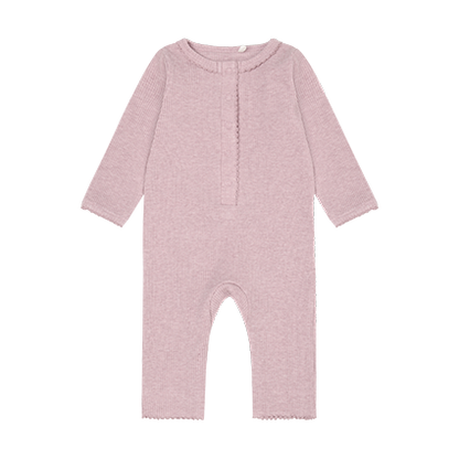 Romper LS Melange Rib