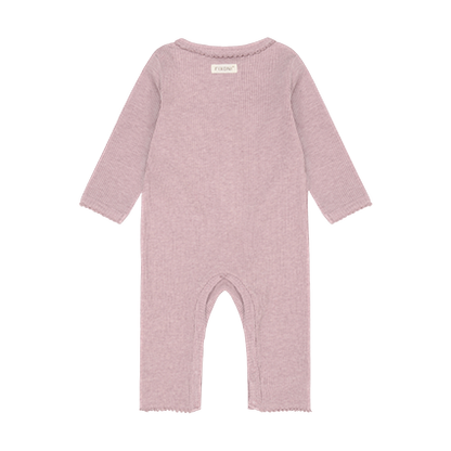 Romper LS Melange Rib
