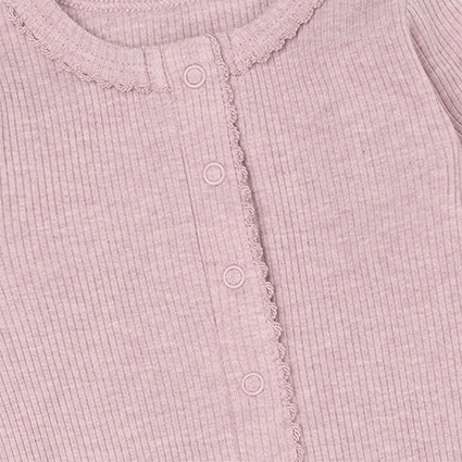Romper LS Melange Rib