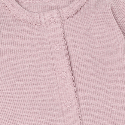 Romper LS Melange Rib
