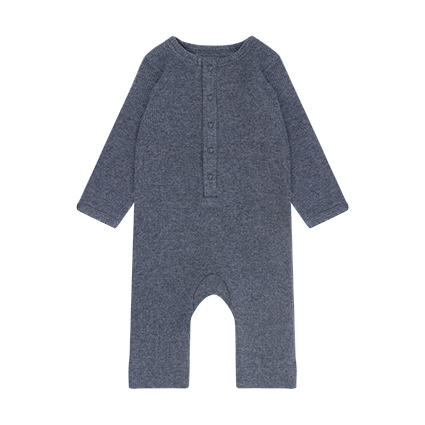 Romper LS Melange Rib