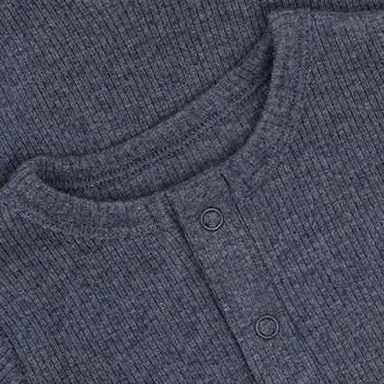 Romper LS Melange Rib
