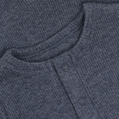 Romper LS Melange Rib