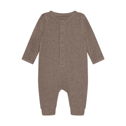 Romper LS Melange Rib