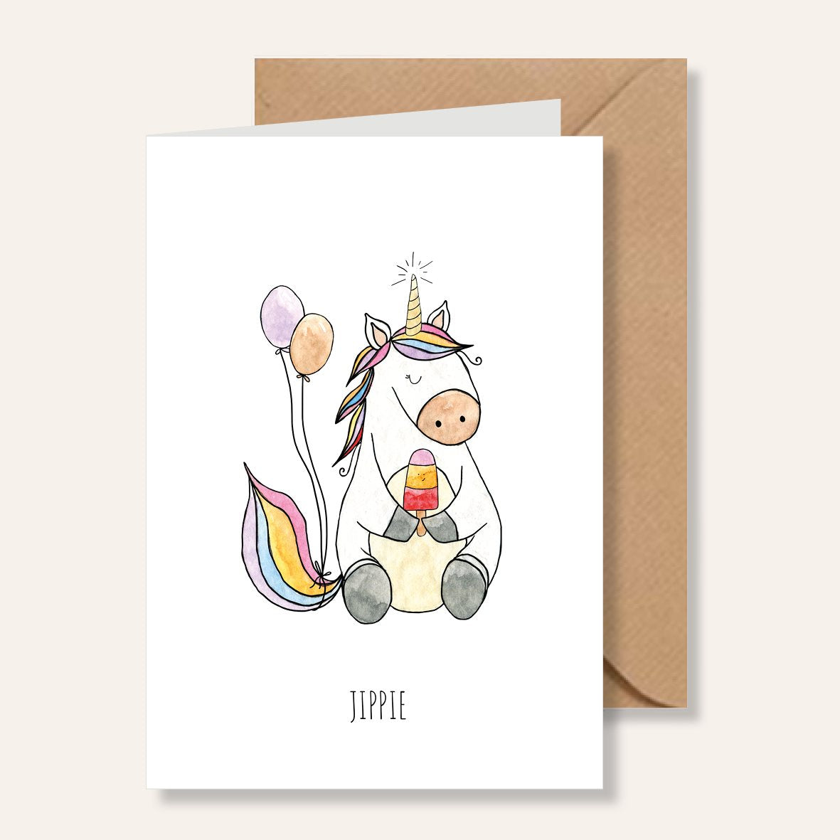 Unicorn Verjaardagskaart