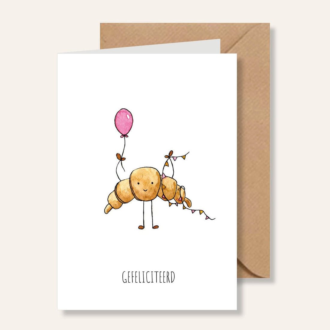 Verjaardagskaart Croissant