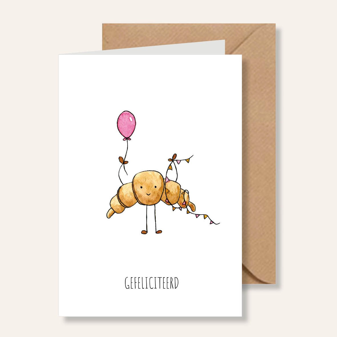 Verjaardagskaart Croissant