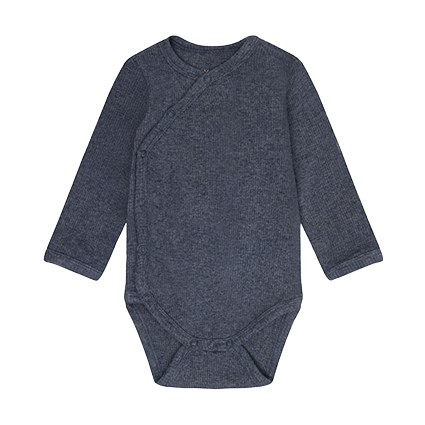 Wrap Body LS Melange Rib