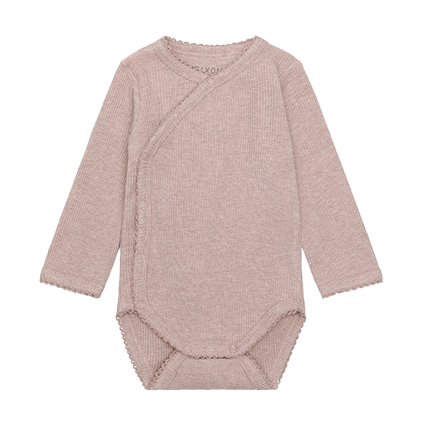 Wrap Body LS Melange Rib