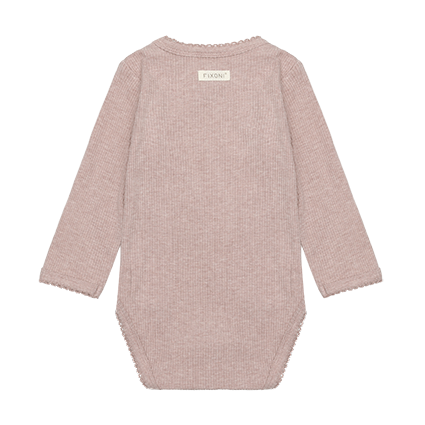 Wrap Body LS Melange Rib