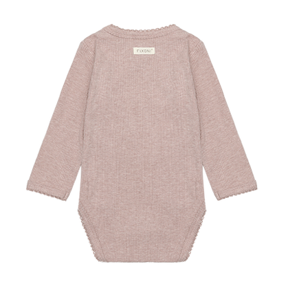 Wrap Body LS Melange Rib
