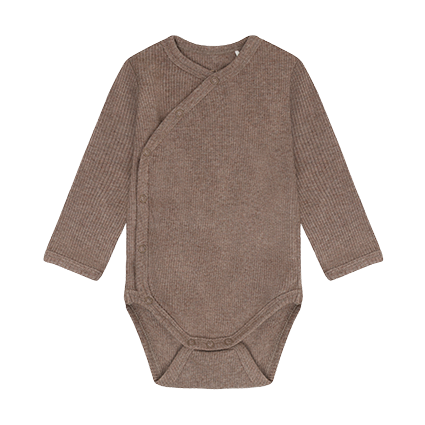 Wrap Body LS Melange Rib