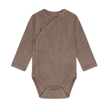 Wrap Body LS Melange Rib