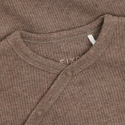 Wrap Body LS Melange Rib