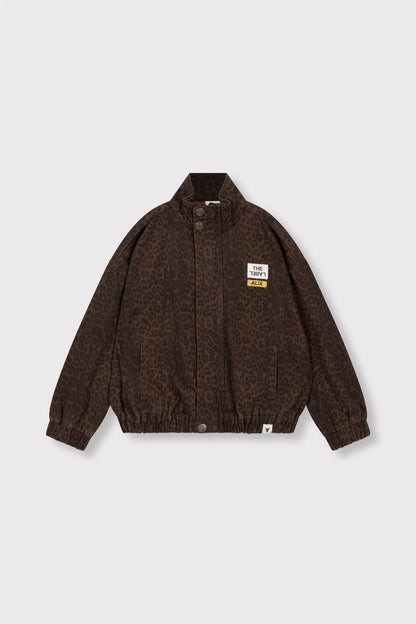 kids woven leopard jacket